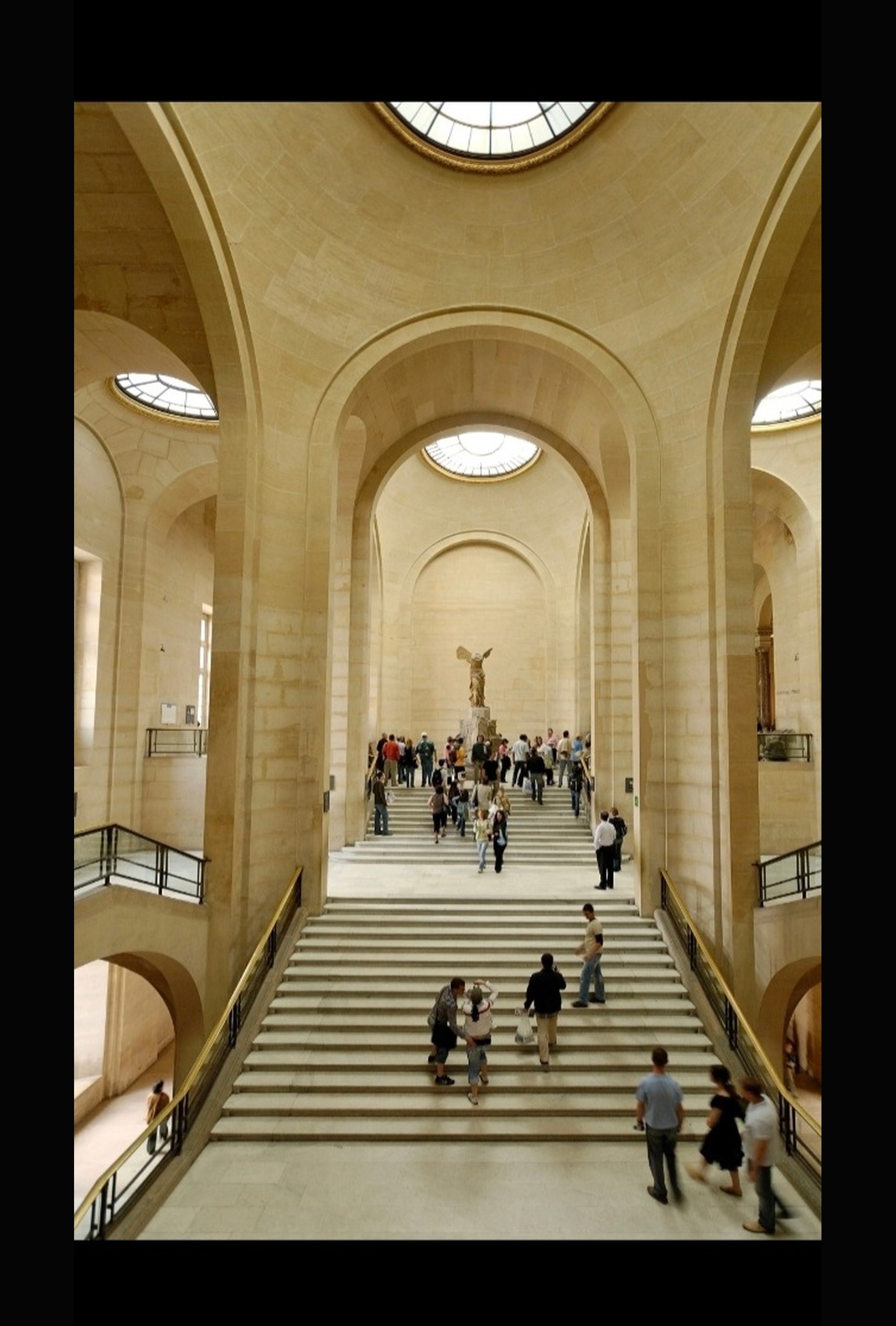 The grand staircase to Nike of Samothrace, Louvre